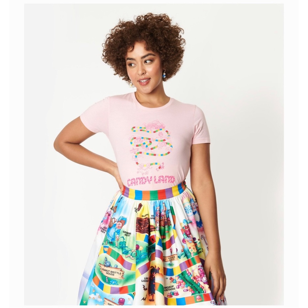 ✨HP!✨ ⏰ Hasbro Gaming x Unique Vintage Candyland Womens Graphic Tee NWT